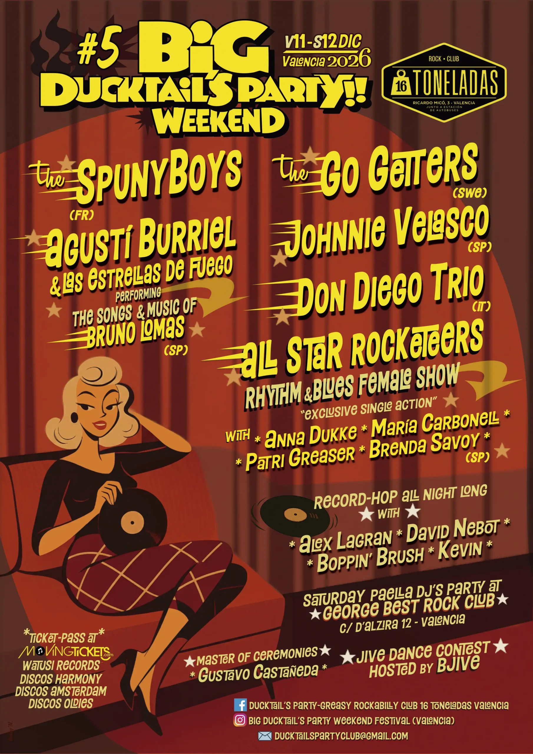 #5 BIG DUCKTAIL´S PARTY WEEKEND: VIERNES – 16 Toneladas