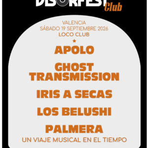 VISOR FEST CLUB: APOLO + GHOST TRANSMISSION + IRIS A SECAS + LOS BELUSHI + PALMERA